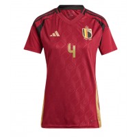 Belgium Wout Faes #4 Replica Home Shirt Ladies Euro 2024 Short Sleeve